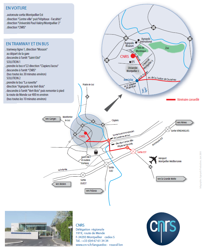 Plan accès CNRS 